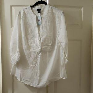 NWT Torrid White Voile Shirt